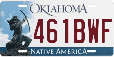 OK license plate 461BWF