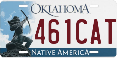OK license plate 461CAT