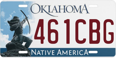 OK license plate 461CBG