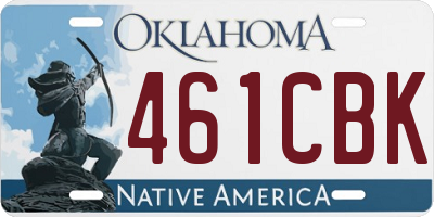 OK license plate 461CBK