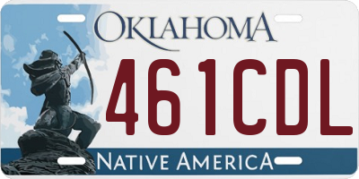 OK license plate 461CDL