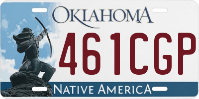 OK license plate 461CGP