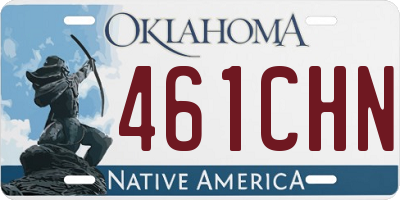 OK license plate 461CHN