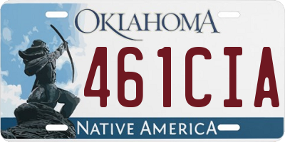 OK license plate 461CIA