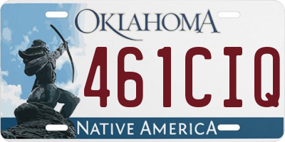 OK license plate 461CIQ