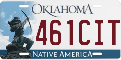OK license plate 461CIT