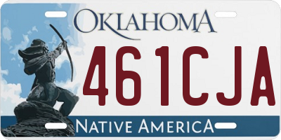OK license plate 461CJA