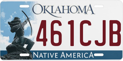 OK license plate 461CJB