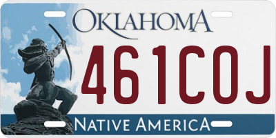 OK license plate 461COJ