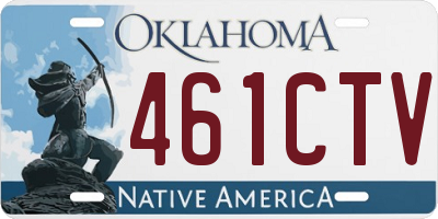 OK license plate 461CTV