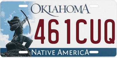 OK license plate 461CUQ