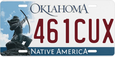 OK license plate 461CUX
