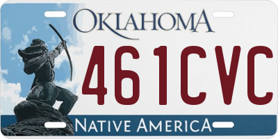 OK license plate 461CVC