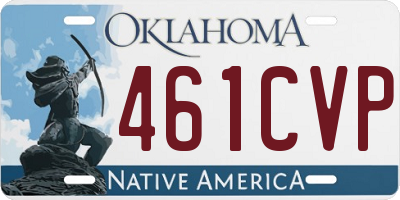 OK license plate 461CVP