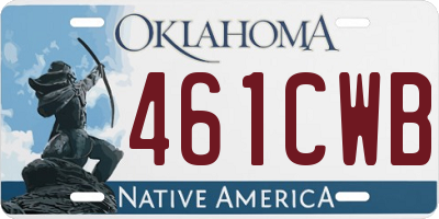 OK license plate 461CWB