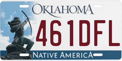 OK license plate 461DFL