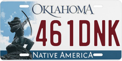 OK license plate 461DNK