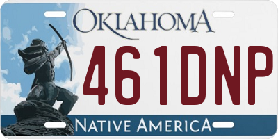 OK license plate 461DNP