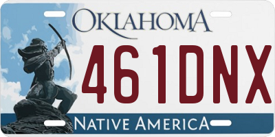 OK license plate 461DNX