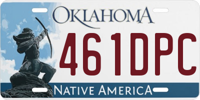 OK license plate 461DPC