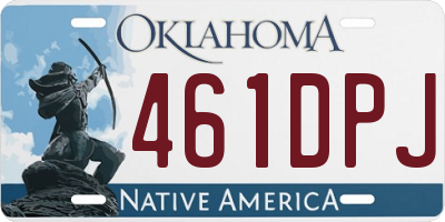 OK license plate 461DPJ