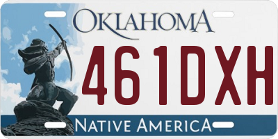 OK license plate 461DXH
