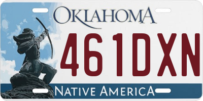 OK license plate 461DXN