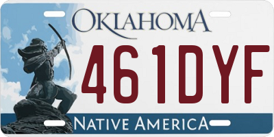 OK license plate 461DYF