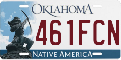OK license plate 461FCN