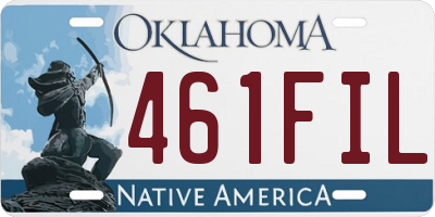 OK license plate 461FIL