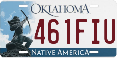 OK license plate 461FIU