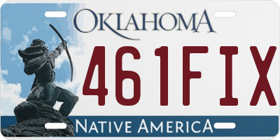 OK license plate 461FIX