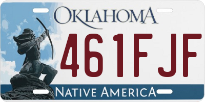 OK license plate 461FJF