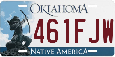 OK license plate 461FJW