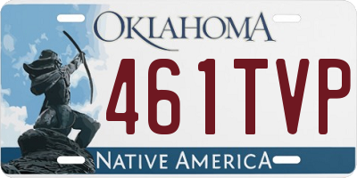 OK license plate 461TVP