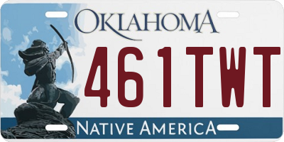 OK license plate 461TWT