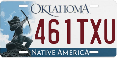OK license plate 461TXU