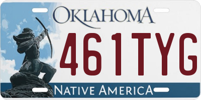 OK license plate 461TYG