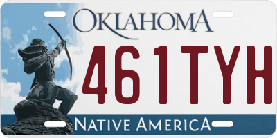 OK license plate 461TYH