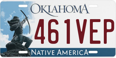 OK license plate 461VEP