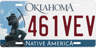 OK license plate 461VEV