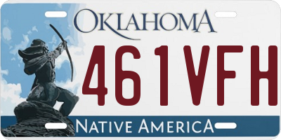 OK license plate 461VFH