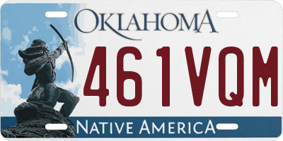 OK license plate 461VQM