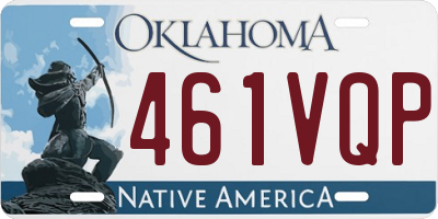OK license plate 461VQP