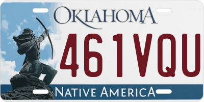 OK license plate 461VQU