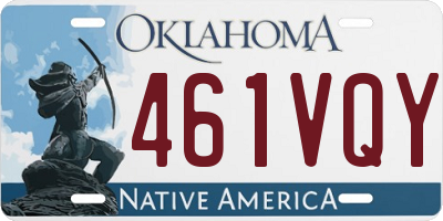 OK license plate 461VQY
