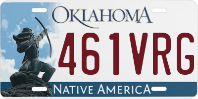 OK license plate 461VRG