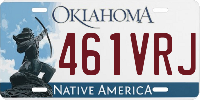 OK license plate 461VRJ