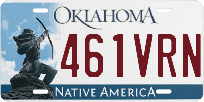 OK license plate 461VRN