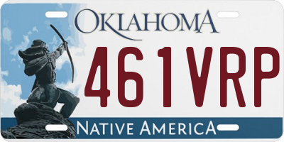 OK license plate 461VRP